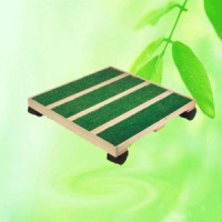 China Garden Square Pot Stand Holder With Rollers HT4215 China factory manufacturer supplier