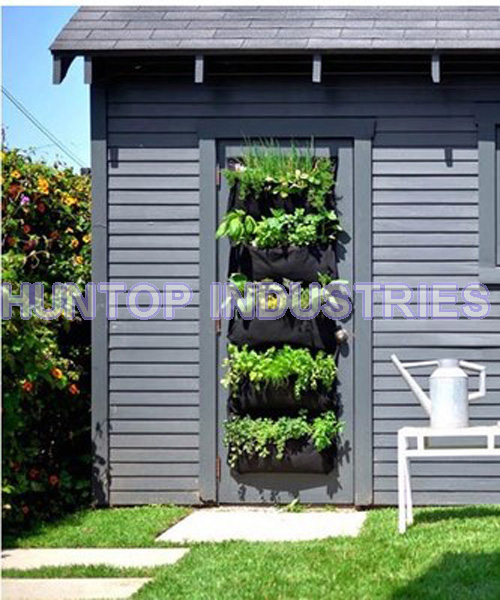 China 4 Pocket Reinforced Felt Vertical Gardening Planter HT5092C China factory supplier manufacturer