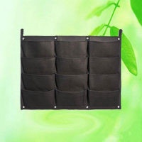 12 Pockets Reinforced Hanging Wall Mount Flower Planter Bag Grower HT5097C
