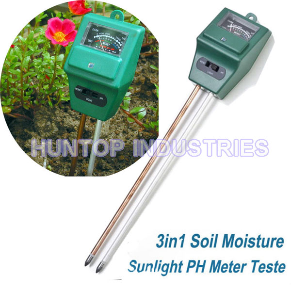 China 3 in 1 Moisture Meter with light & PH Test Function HT5204  China factory supplier manufacturer