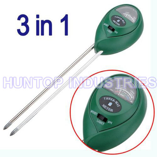 China 3 in1 Soil Moisture Sunlight PH Meter Tester Garden Plant Flower Digital Tester HT5205 China factory supplier manufacturer