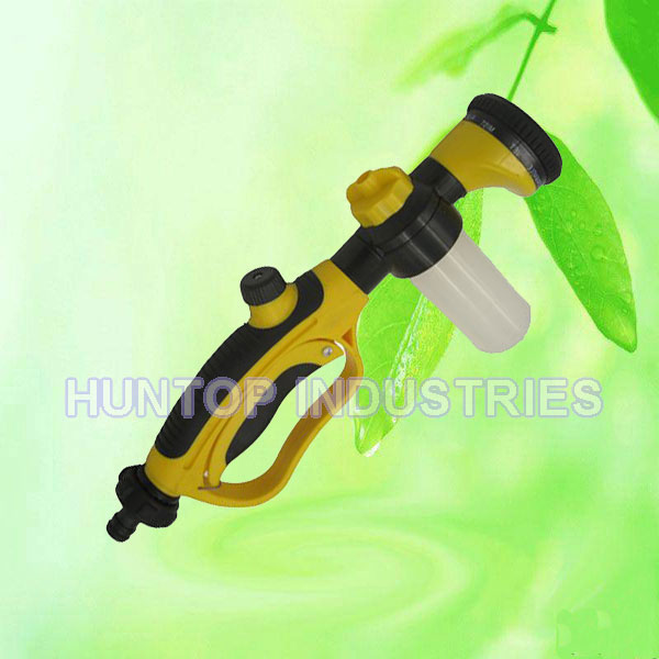 China Garden Hose Nozzle with Soap Dispenser Hose End Sprayer Soap Dispenser Nozzle HT5078A China factory supplier manufacturer