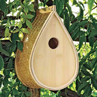 Woven Bamboo Birdhouse HT5182B