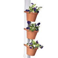 China Set of 3 Downspout Plant Pots HT5034A