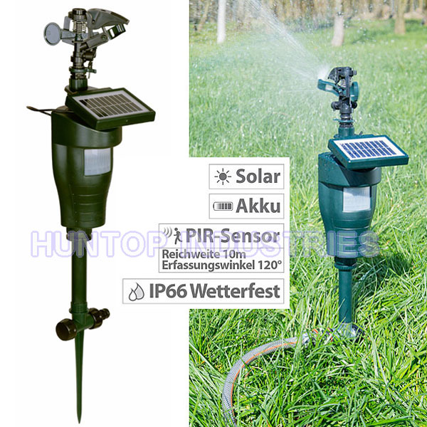 China Garden Animal Repeller Jet Spray Sprinkler with Solar Panel HT1038E China factory supplier manufacturer