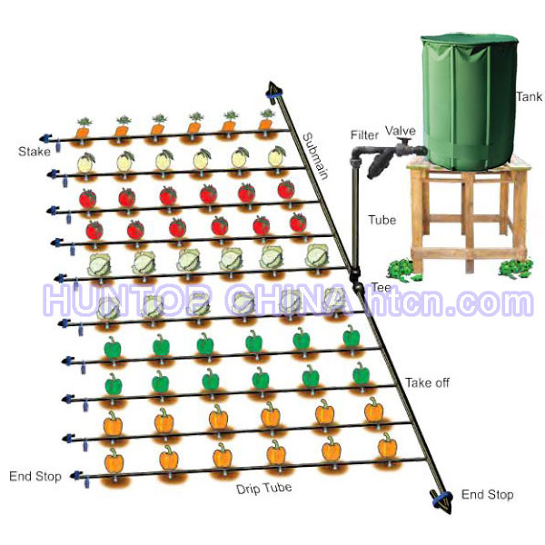 500m2 1000m2 drip irrigation system with flexible tank China manufacturer