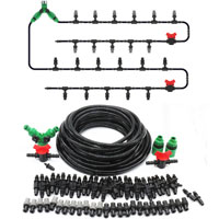 25M Garden Hose Misting Irrigation System Watering Kits HT1110