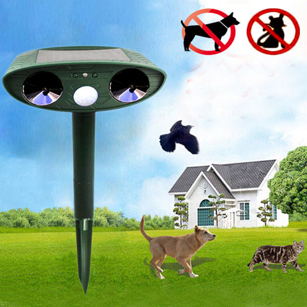 China Solar Power Ultrasonic Cat Dog Repeller Sensor Animal Scarer HT5311 China factory supplier manufacturer