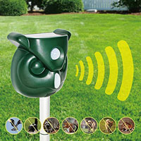 China Solar Powered Ultrasonic Outdoor Animal Repeller HT5317