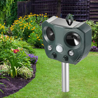 China Outdoor Ultrasonic Animal Repellent with PIR HT5313A China factory manufacturer supplier
