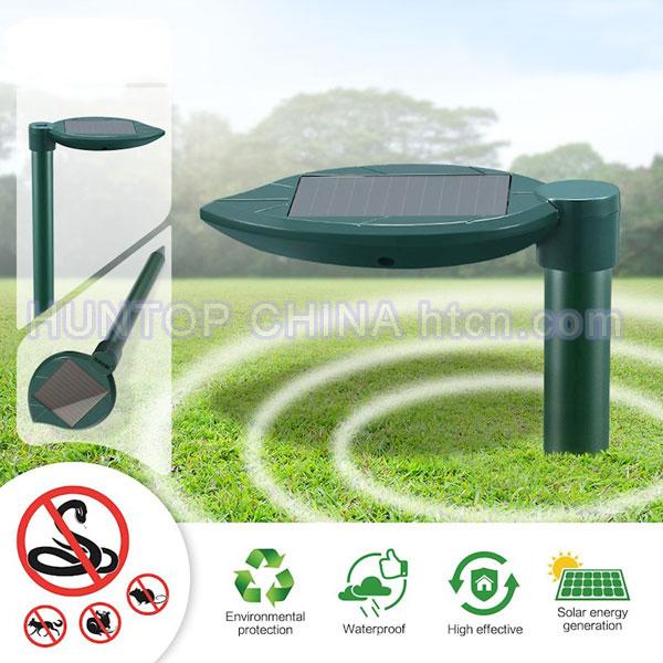 China Solar Powered Ultrasonic Snake Repellent with LED Lamp HT5319 China factory supplier manufacturer