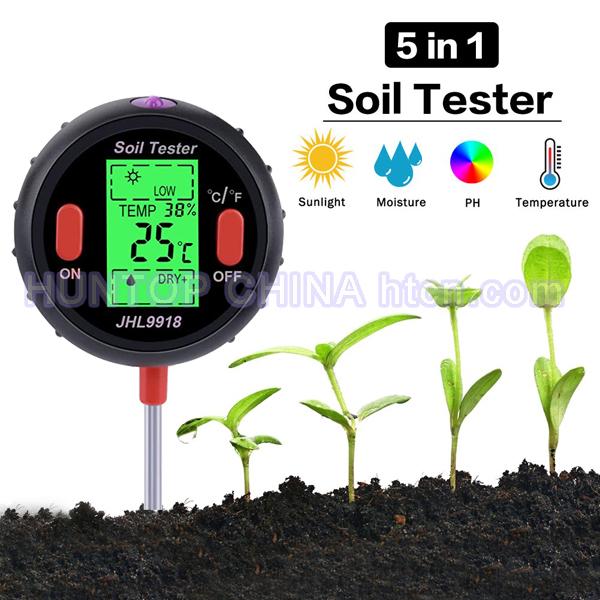 China 5 in 1 Plant Soil Tester Humidity PH Temperature Soil Moisture HT5215 China factory supplier manufacturer