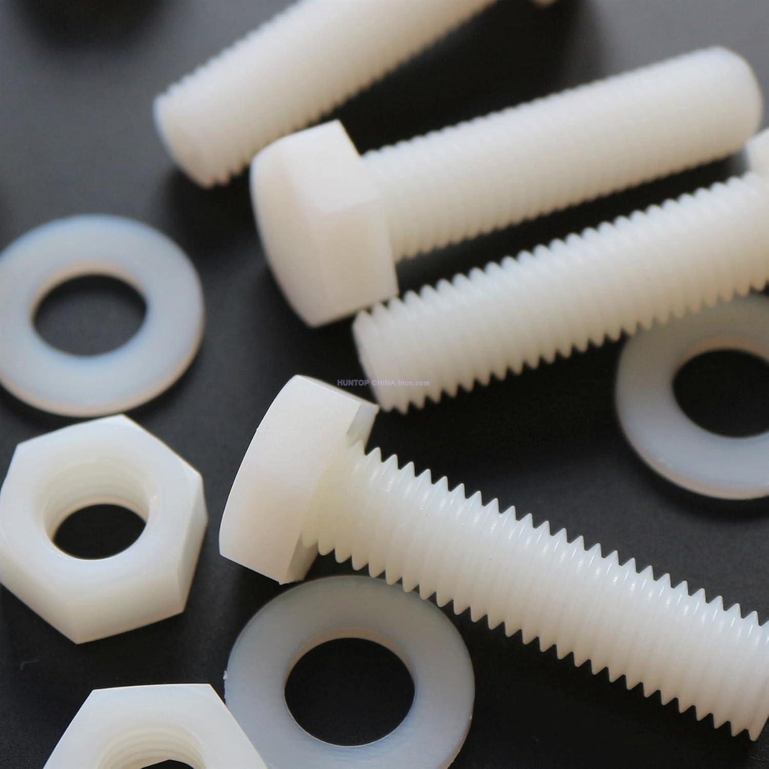 China High strength Nylon Fasterners Nylon Hex Screws Plastic Nylon Nuts Bolts Washers