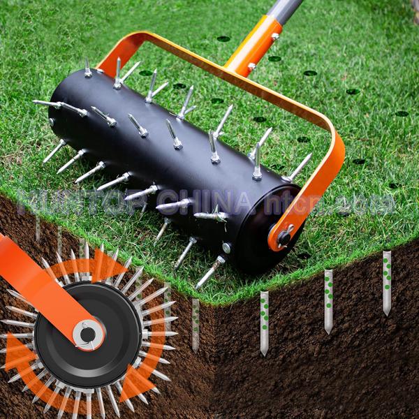best Rolling Lawn Aerators with Spikes Aerator Lawn HT5483 China factory supplier manufacturer
