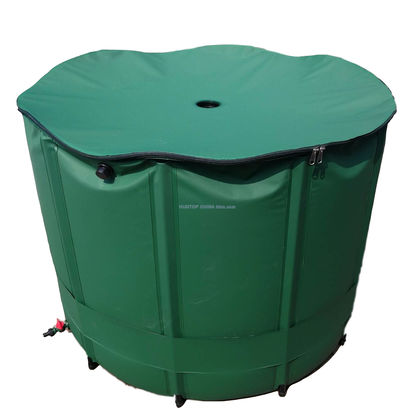 China 1000L Foldable PVC Tarpaulin Rain Water Barrel Hydroponic Drip Irrigation Tank