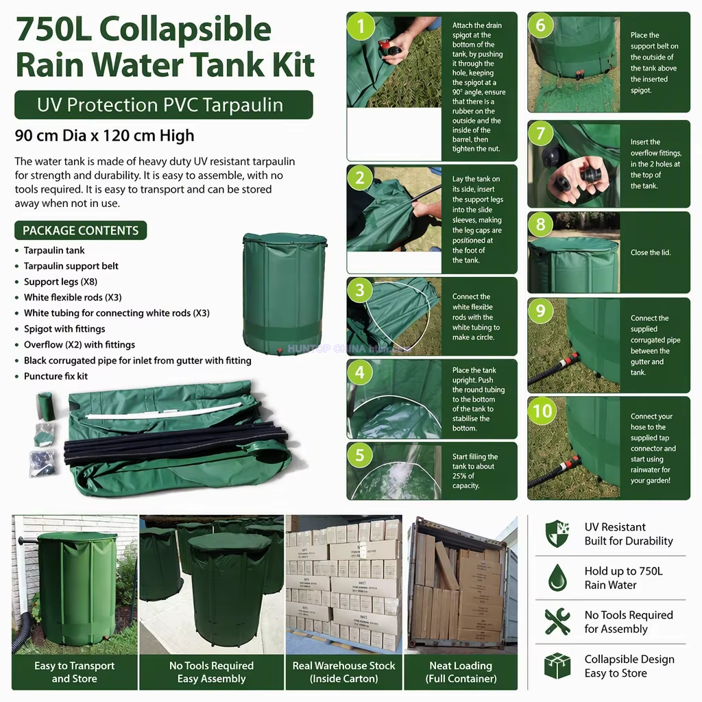 Autopot watering system Collapsible Rain Water Barrel china manufacturer Auto Potted plants watering Collapsible Rain Water Barrel