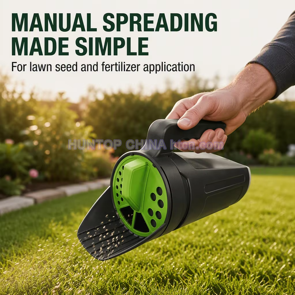 best Rice seed spreader Manual fertilizer spreader Hand seed shaker Lawn spreader HT5127B China factory OEM ODM supplier manufacturer