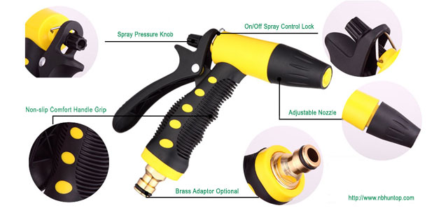 garden water hose spray nozzle gun